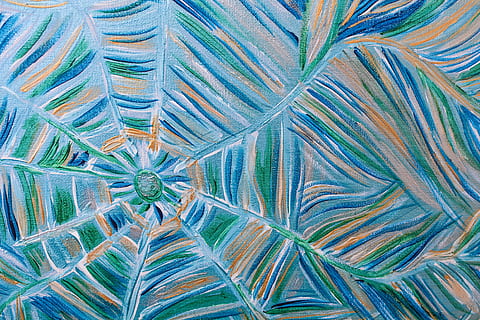 Segeltuch, abstrakt, Muster, Farbe, bunt, Blau, Malerei, Tapete, Textur, Banner, Vorlage, Dekoration, Zeichnung, Bürste, Acryl-, Hintergrund, bewirken, Vollbild, Hintergründe, keine Leute, Nahansicht, texturiert, Vergrößerung, abstrakte Hintergründe, Design, Kunst und Handwerk, Kreativität, mehrfarbig, Tag, Wissenschaft, draußen, natürliches Muster, grüne Farbe, Textil-, 4K, CC0, gemeinfrei, lizenzfrei