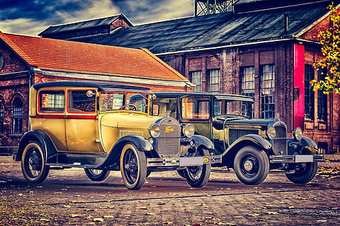 oldtimer, classic, pkw, auto, ford, citroen, historically, nostalgia, retro, old, vehicle, motor vehicle, vintage car mobile, rarity, at that time, history, formerly, zeche ewald, germany, transportation, mode of transportation, architecture, city, street, land vehicle, building exterior, built structure, building, stationary, retro styled, day, no people, outdoors, car, nature, rickshaw, wheel, 5K, CC0, public domain, royalty free