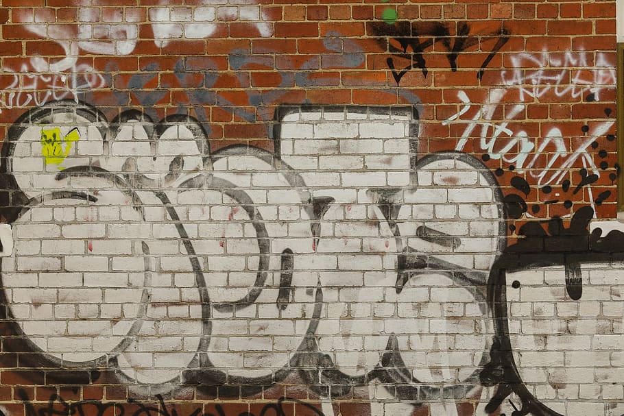 graffiti bianchi, graffiti, parete, mattone, arte, murale, pittura, mammifero, animale, cavallo, grafica, vaso, Bonsai, pianta, albero, pianta in vaso, ceramica, racchetta, finestra, condizionatore, caratteristica della parete, muro di mattoni, architettura, struttura costruita, creatività, arte e artigianato, testo, arte di strada, esterno dell'edificio, nessuno, sceneggiatura occidentale, giorno, comunicazione, fotogramma intero, all'aperto, sfondi, 5K