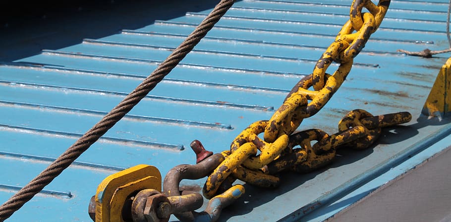 Kroatië, spleet, keten, blauw, kabel, boot, stront, veerboot, geel, dok, water, metaal, natuur, nautisch schip, vervoer, geen mensen, roestig, zee, dag, buitenshuis, touw, hout - materiaal, sterkte, wijze van transport, focus op de voorgrond, oud, hemel, beschadigde, verbinding, 4K