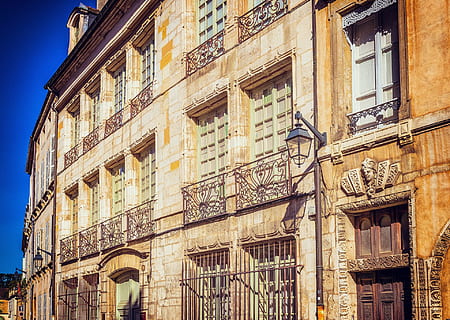 facade, construction, architecture, keep, building, city, built structure, building exterior, window, low angle view, no people, the past, history, day, outdoors, residential district, travel destinations, nature, sunlight, balcony, travel, full frame, tourism, apartment, ornate, 1080P, CC0, public domain, royalty free