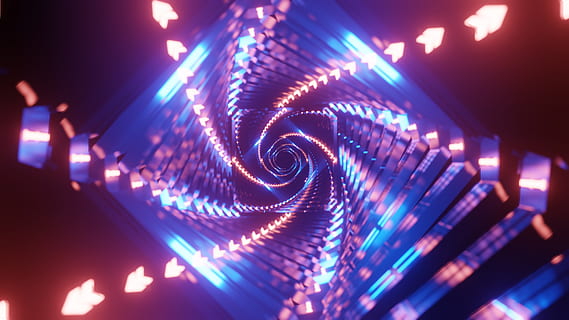 fond d'écran, cgi, mixeur, 4k, abstrait, tunnel, la perspective, spirale, La technologie, illuminé, bleu, matériel d'éclairage, multi couleur, nuit, fermer, lien, embrasé, lumière - phénomène naturel, personne, réflexion, mouvement, équipement, modèle, forme, la communication, arrière-plans, brillant, violet, équipement électrique, vie nocturne, 4K, CC0, domaine public, libre de droits