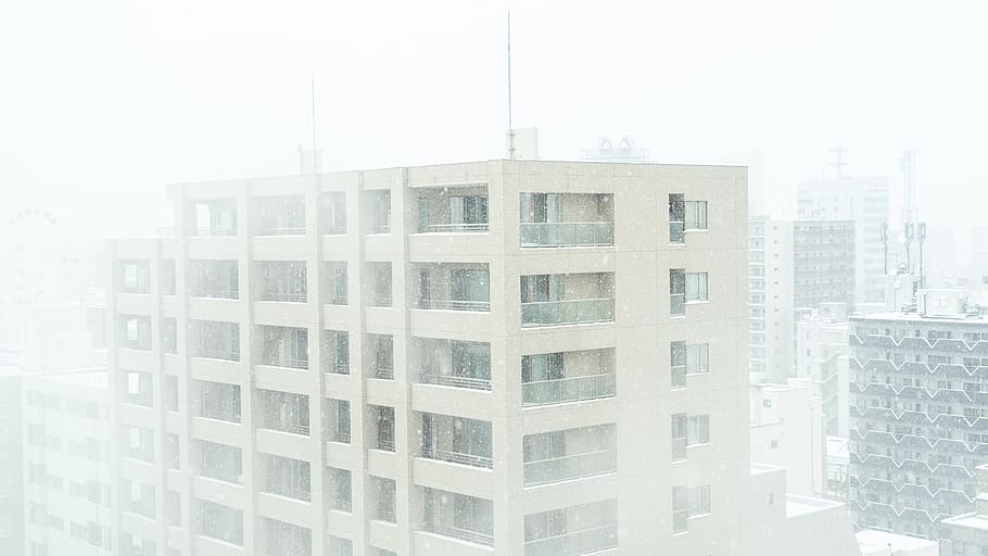 clădire albă pictată, oraș, clădire, creștere înaltă, urban, cladire de birouri, bloc, Sapporo, Japonia, carcasă, arhitectură, zăpadă, Condo, Cartier, fereastră, natură, laborator, turn, campus, turnul de control, exteriorul clădirii, construită, nici o persoana, zi, cer, apartament, exteriorul clădirii de birouri, modern, zgârie-nori, zonă rezidențială, în aer liber, ceaţă, culoare alba, înalt - înalt, ninsorile, 5K