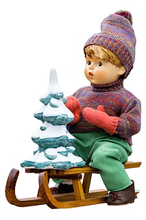 fig, figur, objekt, statue, legetøj, vinter, jul, tøj, barndom, repræsentation, indendørs, barn, fuld længde, hvid baggrund, en person, nuttet, hat, Kunst og håndværk, menneskelig repræsentation, uskyld, strik hat, studio skud, leder, forfra, baby, varme tøj, 2K, CC0, offentligt domæne, royaltyfrie
