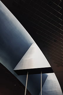 arquitectònic, fotografia, edifici, arquitectura, perspectiva, estructura construïda, cap gent, vista d’angle baix, a l'interior, sostre, dia, patró, naturalesa, forma geomètrica, llum solar, modern, ombra, cel, protecció, disseny, 2K, CC0, domini públic, lliure de regalies