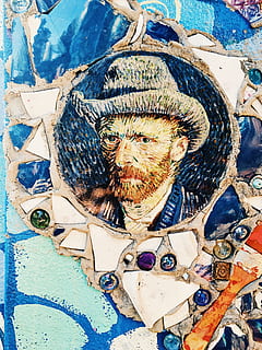 VanGogh, ingen mennesker, dyr, dyre temaer, tæt på, repræsentation, pattedyr, hvirveldyr, Kunst og håndværk, blå, dag, kreativitet, høj vinkel visning, husdyr, indenlandske, et dyr, udendørs, kæledyr, natur, dyr repræsentation, dyreliv, 4K, CC0, offentligt domæne, royaltyfrie