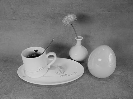 espresso, Lieldienas, ola, prieks, garšīgi, ēdiens, plāksnes, restorāns, gastronomija, Klusā daba, augu, tabula, nav cilvēku, ziedēšanas augs, zieds, augsts leņķa skats, svaigumu, telpās, pārtika un dzērieni, tasi, raksturs, māksla un amatniecība, tuvplāns, dzert, pārstāvība, krūze, nestabilitāte, 2K, CC0, publiskais domēns, bez atlīdzības