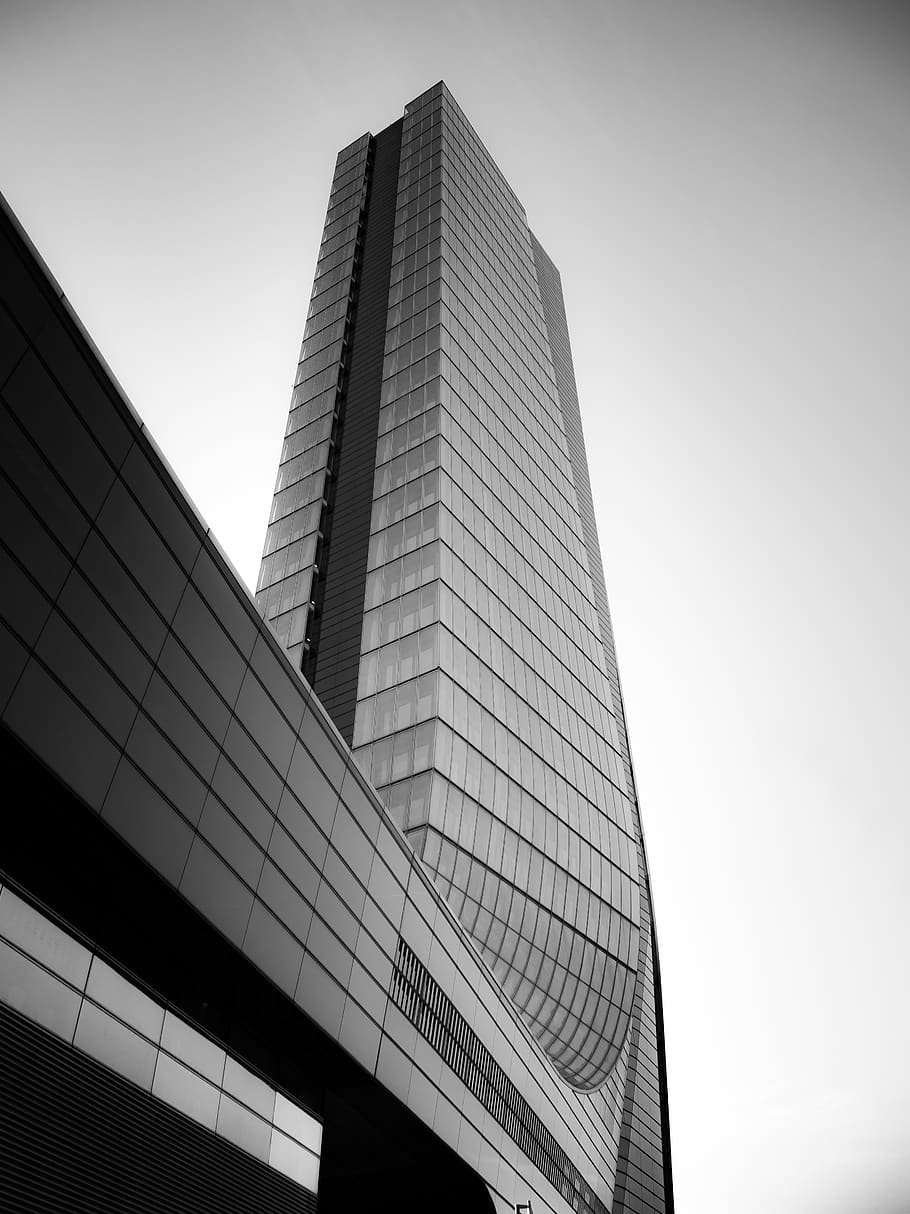 edificio dipinto di grigio, costruzione, edificio per uffici, alto aumento, cittadina, urbano, città, architettura, Torre, grattacielo, fotografia leggera, 50 millimetri, Bel paesaggio, apertura, cma cgm, simpatico, amore, sfondo, HD, punto di vista, unsplash, struttura costruita, esterno dell'edificio, Inquadratura dal basso, moderno, alto - alto, cielo, edificio per uffici esterno, ufficio, natura, cielo sereno, vetro - materiale, giorno, nessuno, all'aperto, distretto finanziario, 4K