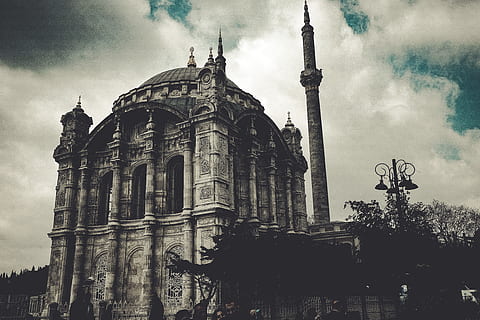 Himmel, Wolke, Wolken, Moschee, Bäume, Struktur, hdr, Stadt, dunkel, retro, alt, Gebäude, gebaute Struktur, Gebäudehülle, die Architektur, wolke - himmel, Flachwinkelansicht, Natur, Reiseziele, Tag, Reise, Religion, keine Leute, Anbetungsstätte, Geschichte, Glauben, die Vergangenheit, Spiritualität, Kuppel, draußen, aufwendig, alte Zivilisation, Gothic Style, 4K, CC0, gemeinfrei, lizenzfrei