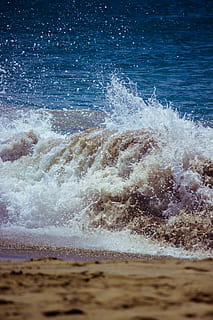 Meer, Ozean, Wasser, Natur, draußen, Wellen, Strand, Sonne, Tsunami, Vorgebirge, Küstenlinie, Küste, Strom, Bach, Schaum, Sport, Surfen, Rettungsring, Landschaft, Welle, Bewegung, Land, Schönheit in der Natur, Leistung, Kraft in der Natur, Wassersport, plantschen, Sand, Szenen - Natur, Tag, brechen, 5K, CC0, gemeinfrei, lizenzfrei