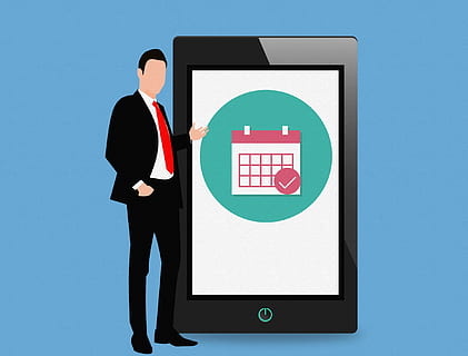 calendar app, mobile, tablet, standing, businessman illustration, illustration., calender, icon, pictogram, web, black, number, holiday, year, template, set, message, symbol, business, paper, schedule, agenda, binder, note, sign, office, appointment, date, calendar, design, day, event, reminder, plan, time, organizer, flat, month, page, smartphone, android, technology, display, device, wireless, mobile phone, phone, man, dark background, formal, modern, internet, contact, portable computers, communication, large, screen, copyspace, idea, cartoon character, , one person, businessman, adult, blue, computer, business person, corporate business, suit, colored background, men, males, blue background, computer monitor, well-dressed, studio shot, 1080P