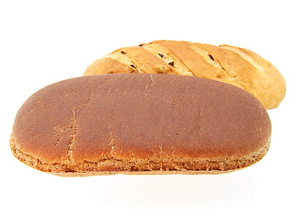 bread, loaf, white, isolated, object, bakery, baked, food, flour, cereal, white background, cut out, food and drink, studio shot, freshness, brown, close-up, healthy eating, wellbeing, indoors, single object, no people, wheat, whole wheat, still life, wholegrain, ready-to-eat, brown bread, breakfast, snack, dieting, temptation, 1080P, CC0, public domain, royalty free