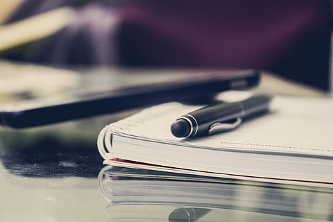 black, twist pen, notebook, book bindings, composition, desk, document, facts, indoors, office, page, pen, reflection, research, work, workspace, close-up, paper, publication, still life, focus on foreground, no people, table, selective focus, book, education, stack, writing instrument, office supply, two objects, metal, open, fountain pen, paperwork, silver colored, 4K, CC0, public domain, royalty free