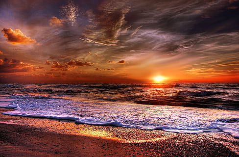 legeme, vand, solnedgang, strand, skyer, overskyet, kyst, daggry, guld, horisont, landskab, natur, ocean, orange, sand, naturskøn, hav, marinemaleri, kysten, himmel, sol, solstråle, sollys, solopgang, bølger, sky - himmel, skønhed i naturen, scenics - natur, jord, ro, dramatisk himmel, horisont over vand, bølge, rolig scene, bevægelse, idyllisk, orange farve, ingen mennesker, udendørs, 2K, CC0, offentligt domæne, royaltyfrie