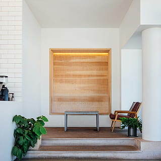 brown, wooden, board, white, wall, window, table, step, interior design, chair, seat, plant, decor, modern design, empty, space for text, third wave, canada, cozy, architecture, natural, summer, coffee grinder, hipster, domestic Room, indoors, modern, flooring, wood - Material, furniture, apartment, wall - Building Feature, no People, decoration, luxury, home Interior, space, design, comfortable, lifestyles, elegance, style, residential District, electric Lamp, mansion, 4K, CC0, public domain, royalty free