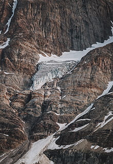 snowcapped mountain, mountain, outdoors, nature, ice, snow, grey, glacier, mountain range, slope, peak, cliff, valley, canyon, scenery, banister, handrail, landscape, landslide, aerial view, plateau, environment, rock, beauty in nature, rock - object, no people, cold temperature, day, non-urban scene, scenics - nature, rock formation, solid, winter, formation, tranquility, eroded, 8K, CC0, public domain, royalty free