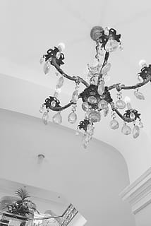 Německo, odšťavňovač, architektura, interiér, kurhaus, Strandhotel, hotel, nízký úhel pohledu, strop, dekorace, uvnitř, závěsný, lustr, nikdo, osvětlovací zařízení, nebe, Příroda, stavba, den, svítí, volnočasové aktivity, vyšperkovaný, 4K, CC0, veřejná doména, bez autorských práv