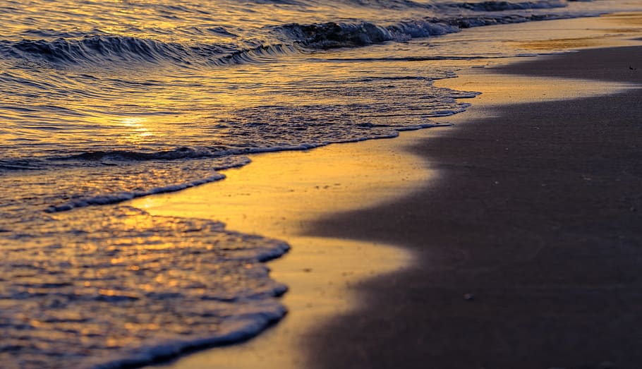 onada, platja, posta de sol, taronja, Costa, vacances, aigua, mar, paisatge, sorra, sol, humor, romàntic, Grècia, la soledat, sentiments, terra, naturalesa, bellesa a la natura, cap gent, tranquil·litat, llum solar, dia, esport aquàtic, a l'aire lliure, escenics - natura, escena tranquil·la, moviment, nivell superficial, 5K