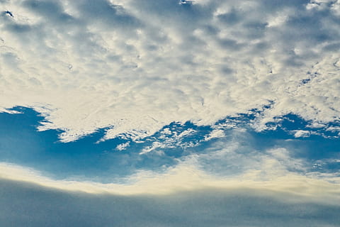 cloudy sky, split, cloud - sky, sky, cloudscape, environment, blue, nature, scenics - nature, beauty in nature, atmosphere, no people, backgrounds, tranquility, sunlight, tranquil scene, day, idyllic, outdoors, dramatic sky, wind, meteorology, climate, purity, abstract backgrounds, 5K, CC0, public domain, royalty free