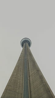 arquitectura, torre, edifici, campanar, fletxa, urbà, ciutat, toronto, Canadà, torre de cn, monument, edifici d'oficines, de gran alçada, torre de control, triangle, metròpolis, obelisc, pilar, columna, vista d’angle baix, estructura construïda, cel, alta - alta, cap gent, exterior de l'edifici, cel clar, naturalesa, a l'aire lliure, destinacions de viatge, còpia espai, directament a sota, dia, turisme, gratacels, modern, viatjar, 4K, CC0, domini públic, lliure de regalies