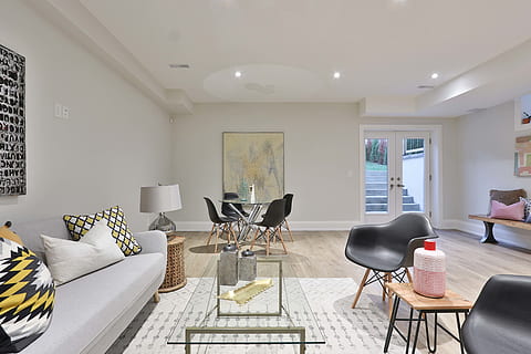dining, set, sofa, furniture, chair, indoors, table, seat, no people, domestic room, absence, modern, business, lighting equipment, day, empty, technology, ceiling, living room, home interior, office, luxury, coffee table, 5K, CC0, public domain, royalty free