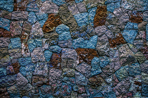 Textur, Stein, Struktur, Muster, Pflastersteine, Materialien, Vollbild, Hintergründe, keine Leute, texturiert, Kunst und Handwerk, Rau, Tag, Nahansicht, drinnen, solide, Wandbau - Funktion, Kreativität, Kunst, mehrfarbig, Darstellung, Wand, die Architektur, Rock - Objekt, 5K, CC0, gemeinfrei, lizenzfrei