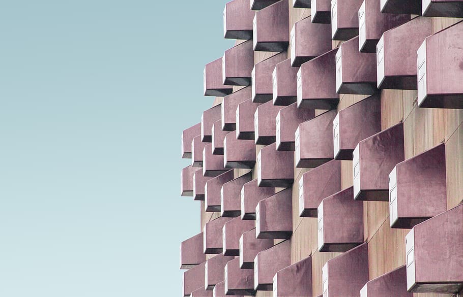 blocs marrons, mínim, cub, edifici, façana, geomètric, arquitectura, minimalisme, casa, detall, gràfic, ciutat, geometria, urbà, modern, patró, creatiu, Rotterdam, degradat, cel, blau, estructura construïda, industria de la construcció, exterior de l'edifici, a l'aire lliure, cap gent, escena urbana, apartament, maó, fons, forma, bloc, forma geomètrica, concret, material, 5K
