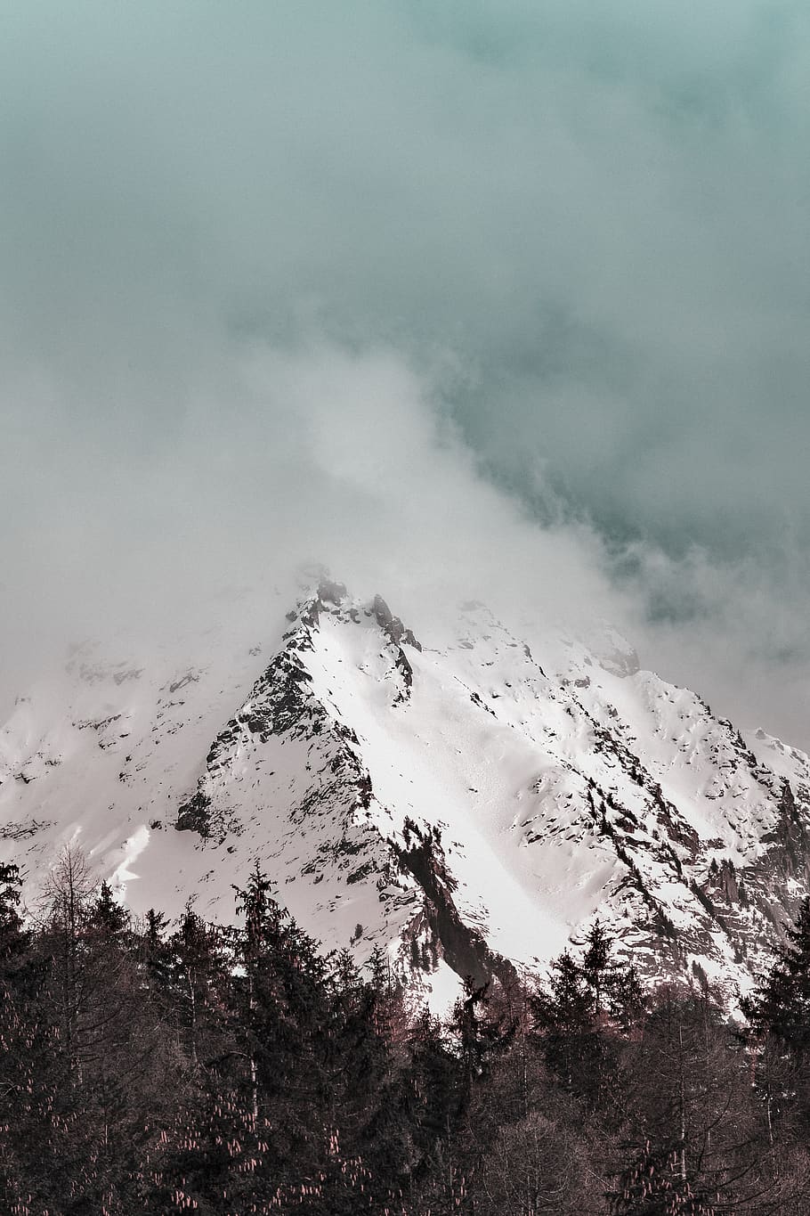 escènic, vista, neu, cobert, muntanya, Alps, núvols, ennuvolat, fred, medi ambient, zing, paisatge, cim de muntanya, Serra, naturalesa, temporada, cel, muntanya coberta de neu, nevat, cim, arbres, hivern, boscos, arbre, planta, bellesa a la natura, escenics - natura, tranquil·litat, escena tranquil·la, boira, temperatura de fred, cap gent, escena no urbana, bosc, núvol - cel, dia, a l'aire lliure, pi, muntanya nevada, arbre de coníferes, 5K