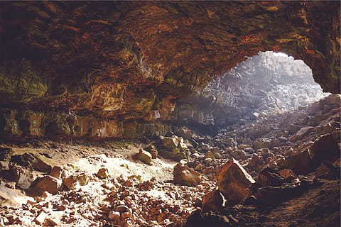 cave, rocks, underground, light, rock, rock - object, solid, water, beauty in nature, rock formation, scenics - nature, nature, no people, land, day, tranquility, motion, non-urban scene, geology, sunlight, flowing water, tranquil scene, outdoors, flowing, formation, stream - flowing water, 1080P, CC0, public domain, royalty free