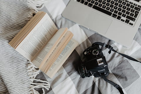 camera, macbook, book, waiting, bed, room, computer, photographer, bedding, study, bedroom, nikon, technology, high angle view, indoors, communication, connection, wireless technology, laptop, furniture, camera - photographic equipment, table, no people, still life, publication, photography themes, close-up, directly above, focus on foreground, keyboard, digital camera, 5K, CC0, public domain, royalty free