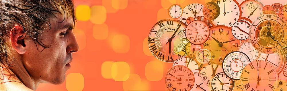 hombre, joven, cara, ver, dirección, hora, relojes, tiempo de, bokeh, naranja, persona, hora del dia, reloj, de cerca, parte del cuerpo humano, una persona, adentro, retrato, disparo a la cabeza, parte del cuerpo, representación, adulto, adulto joven, representación humana, panorámico, mujer, fotograma completo, Arte y artesanía, mamífero, cara humana, vista de perfil, peinado, 8K, CC0, dominio público, libre de derechos