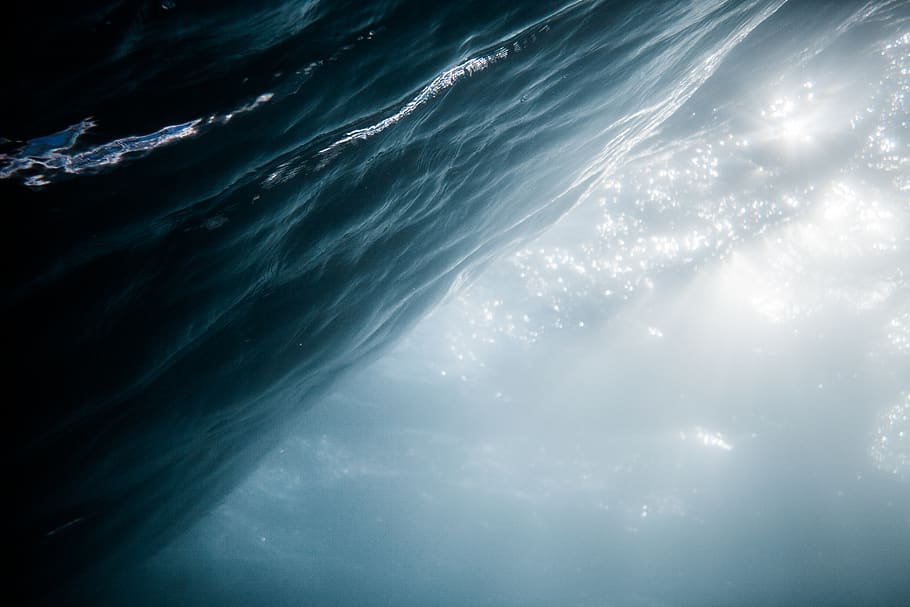 blå ocean, vand, hav, natur, ingen mennesker, sky - himmel, himmel, blå, skønhed i naturen, dag, fuld ramme, ro, baggrunde, scenics - natur, undervands-, udendørs, bevægelse, sollys, rolig scene, miljø, turkisfarvet, 4K
