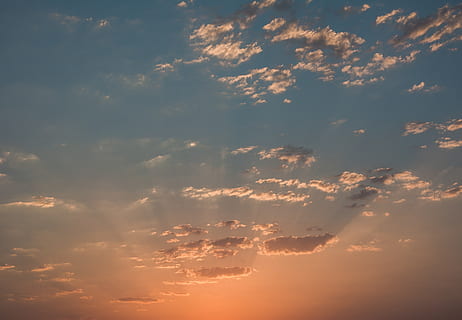sunrays through clouds, nature, outdoors, sky, sunlight, sunset, red sky, dawn, dusk, sunrise, sun, flare, light, cloud, summer, blue, background, wallpaper, clouds, spring, weather, cloud - sky, beauty in nature, scenics - nature, tranquility, tranquil scene, low angle view, orange color, no people, idyllic, full frame, backgrounds, dramatic sky, environment, day, meteorology, 5K, CC0, public domain, royalty free