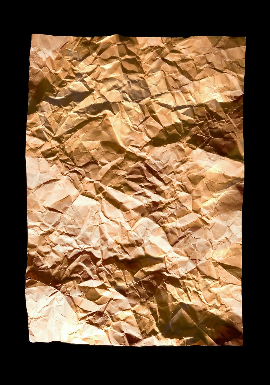 kon 2011, Pozadí, poškozen, grunge, papír, tapeta na zeď, zmačkaný, zmačkaný papír, nikdo, uvnitř, vysoký úhel pohledu, odpadky, vrásčitý, stín, studio shot, kopie prostor, detail, hnědý papír, stálý život, přímo nad, emoce, otázky životního prostředí, černé pozadí, texturou, zmačkaný papír koule, zničil, 2K