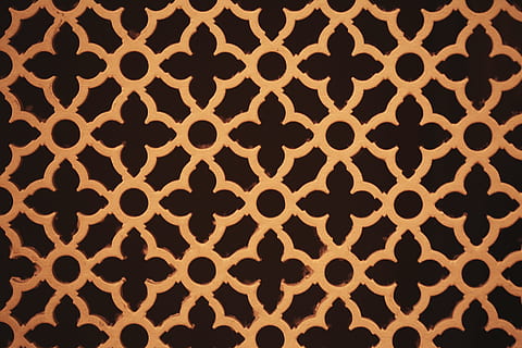 Gold, Muster, Textur, Entwürfe, Formen, Hintergründe, Vollbild, keine Leute, Design, Kreativität, schwarze Farbe, Kunst und Handwerk, texturiert, Kunst, gestalten, Nahansicht, braun, Wiederholung, Metall, Tag, draußen, Textil-, gebaute Struktur, abstrakt, aufwendig, Blumenmuster, 5K, CC0, gemeinfrei, lizenzfrei