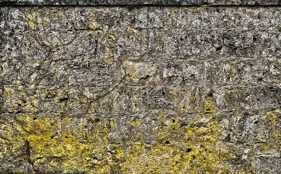 Wand, Steinbruch, Steinwand, Textur, Naturstein, Stein, Hintergrund, Muster, Mauerwerk, alt, spröde, Moos, Struktur, Korn, abstrakt, Verordnung, texturiert, Hintergründe, Vollbild, Wandbau - Funktion, keine Leute, gebaute Struktur, Rau, Tag, die Architektur, verwittert, Nahansicht, draußen, grau, Gelb, Beton, Natur, solide, Verschlechterung, Flechte, Struktureffekt, 5K