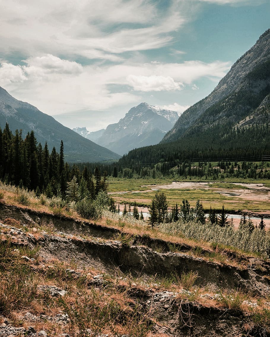 Canadà, kananaskis, Serra, explorar, vall, crear, viatjar, muntanya, medi ambient, núvol - cel, paisatge, cel, bellesa a la natura, escenics - natura, planta, escena tranquil·la, naturalesa, tranquil·litat, arbre, creixement, terra, cap gent, escena no urbana, dia, a l'aire lliure, idíl·lic, cim de muntanya, 2K