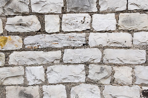 brick, wall, white, texture, background, old, brickwork, backdrop, abstract, grunge, rough, stone, material, surface, cement, rectangle, light, wallpaper, brickwall, full frame, backgrounds, pattern, textured, wall - building feature, no people, architecture, built structure, day, close-up, outdoors, repetition, brick wall, stone wall, arrangement, white color, concrete, 2K, CC0, public domain, royalty free