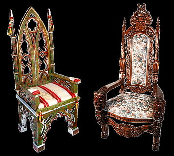 sofà, còmode, escuma, seure, butaca, cadira, objecte, fusta, mobles, casa, fons negre, art i artesania, cap gent, a l'interior, ornamentat, natura morta, tir de l'estudi, artesania, riquesa, antiguitat, disseny, arquitectura, creativitat, patró, color daurat, luxe, el passat, primer pla, història, metall, motiu floral, color plata, 720P, CC0, domini públic, lliure de regalies