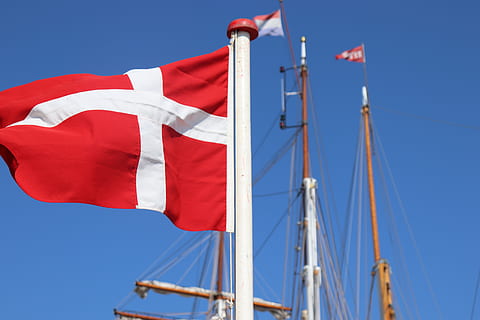 denmark, flag, danish, land, mast, port, patriotism, blue, wind, red, sky, pole, sailboat, environment, nature, clear sky, nautical vessel, day, white color, outdoors, symbol, transportation, waving, no people, freedom, national icon, independence, rigging, 5K, CC0, public domain, royalty free