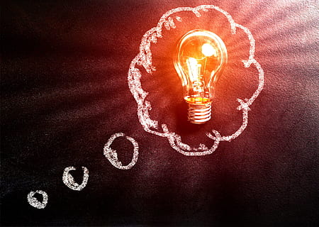thought, concept, light bulb, blackboard, art, background, bright, bulb, creative, creativity, design, electricity, energy, idea, innovation, lamp, light, lightbulb, power, symbol, abstract, top, artistic, ball, gray, colorful, down, earth, ecology, efficiency, element, environment, glass, glossy, image, isolated, copyspace, modern, natural, nature, pop, recycle, science, shape, sphere, technology, traditional, white, black, speech, bubble, board, business, chalk, chalkboard, draft, drawing, education, electric, equipment, glowing, graphic, grunge, hand, icon, illumination, imagination, inspiration, invention, object, outline, problem, sign, sketch, solution, solve, success, textured, vintage, whit, lighting equipment, illuminated, filament, fuel and power generation, no people, power supply, heat - temperature, light - natural phenomenon, indoors, electric light, burning, electric lamp, 2K