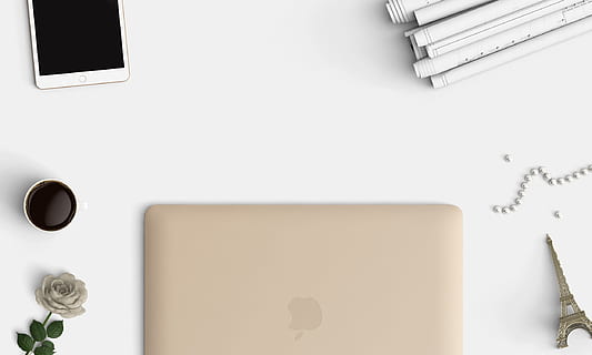 mac, „MacBook“, obuolys, elektroniniu būdu, nešiojamas kompiuteris, lentelė, patalpose, nėra žmonių, technologijos, balta spalva, kopijavimo vietos, belaidžio ryšio technologija, kompiuteris, tiesiogiai virš, stalas, biuras, popieriaus, komunikacijos, verslą, baldai, ryšį, studija, knyga, tuščias, 1080P, CC0, Viešasis domenas, nemokamai
