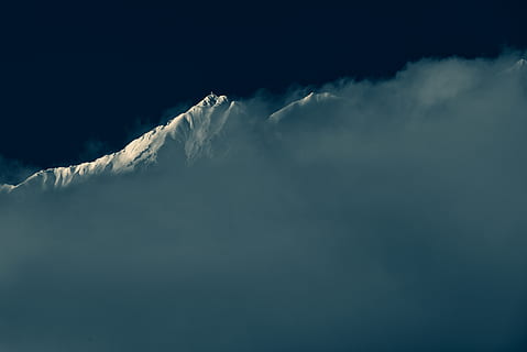 mt. everest, natură, în aer liber, vreme, nor, cumulus, cer, Munte, de munte, peisaj, vârf, ceaţă, zăpadă, kemacher, munţi, Landschaft, monocrom, Nordkette, azur cer, teren, gheaţă, nor - cer, iarnă, scenice - natura, frumusețe în natură, temperatura rece, liniște, o scenă liniștită, mediu inconjurator, nici o persoana, zi, culoare alba, maiestuos, albastru, varf de munte, un munte acoperit de zăpadă, 5K, CC0, domeniu public, fără drepturi de autor