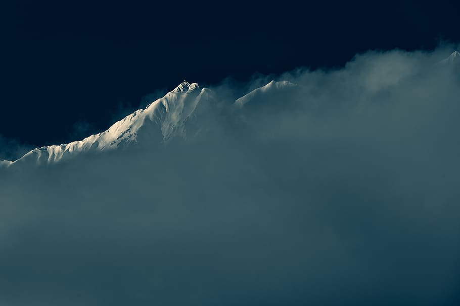 mt. everest, naturalesa, a l'aire lliure, temps, núvol, Cúmulus, cel, muntanya, Serra, paisatge, pic, boira, neu, kemacher, muntanyes, landschaft, monocroma, nordkette, cel blau, terra, gel, núvol - cel, hivern, escenics - natura, bellesa a la natura, temperatura de fred, tranquil·litat, escena tranquil·la, medi ambient, cap gent, dia, Color blanc, majestuós, blau, cim de muntanya, muntanya nevada, 5K
