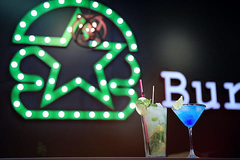 coctail, illuminated, drink, glass, food and drink, indoors, cocktail, focus on foreground, no people, refreshment, night, drinking glass, alcohol, lighting equipment, close-up, green color, martini glass, glass - material, glowing, household equipment, food, nightlife, martini, black background, 2K, CC0, public domain, royalty free