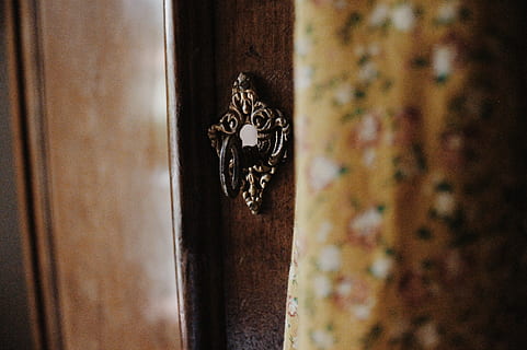 heurtoir de porte de couleur argentée, Espagne, ancien, bois, porte, symbole, heurtoir, logo, marque déposée, bâtiment, architecture, rideau, en bois, orné, extérieur, meubles, emblème, Collier, accessoires, accessoire, bijoux, personne, fermer, à l'intérieur, art et Artisanat, bois - matériau, se concentrer sur le premier plan, artisanat, modèle, journée, motif floral, conception, l'histoire, vieux, le passé, la créativité, sculpture - produit artisanal, métal, 2K, CC0, domaine public, libre de droits