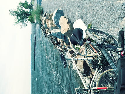 champlain del llac, transport, manera de transport, aigua, naturalesa, dia, planta, bicicleta, mar, vehicle terrestre, arbre, vaixell nàutic, cap gent, a l'aire lliure, llum solar, viatjar, bellesa a la natura, moviment, cel, estacionari, roda, 4K, CC0, domini públic, lliure de regalies