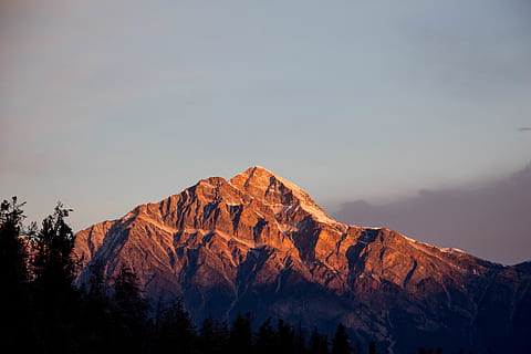 mountain raoge, mountain, outdoors, mountain range, nature, peak, golden light, orange peak, mountain peak, landscape, rocky peak, rocky mountain, golden hour, golden horu, sky, sunrise, plant, tree, fir, abies, sunset, beauty in nature, scenics - nature, tranquil scene, rock, tranquility, non-urban scene, idyllic, rocky mountains, rock formation, formation, rock - object, remote, no people, solid, environment, snowcapped mountain, eroded, 5K, CC0, public domain, royalty free