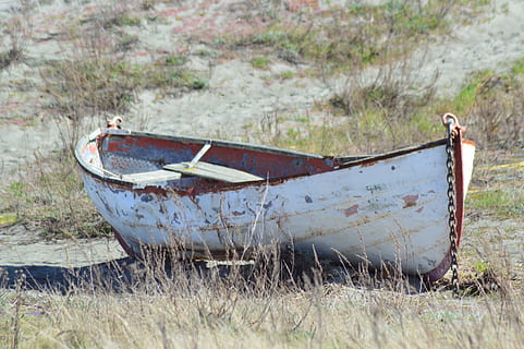 vaixell, abandonat, vaixell nàutic, terra, manera de transport, herba, transport, vell, naturalesa, dia, obsoleta, planta, rovellat, cap gent, camp, metall, amarrat, espatllat, aixafar, a l'aire lliure, deteriorament, barca de rems, arruïnat, 5K, CC0, domini públic, lliure de regalies