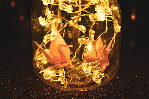il·luminació, llum, bombeta, pantalla de llum, led, purpurina, cristall, llanterna, punt de mira, esfera, pela, ornament, insecte, animal, papallona, arna, invertebrat, art, il·luminat, cremant, foc, flama, nit, primer pla, brillant, transparent, vidre - material, equips d’il·luminació, cap gent, foc - fenomen natural, calor - temperatura, decoració, celebració, a l'interior, centrar-se en primer pla, Nadal, decoració de Nadal, vela, electricitat, fons negre, vidre, 5K, CC0, domini públic, lliure de regalies